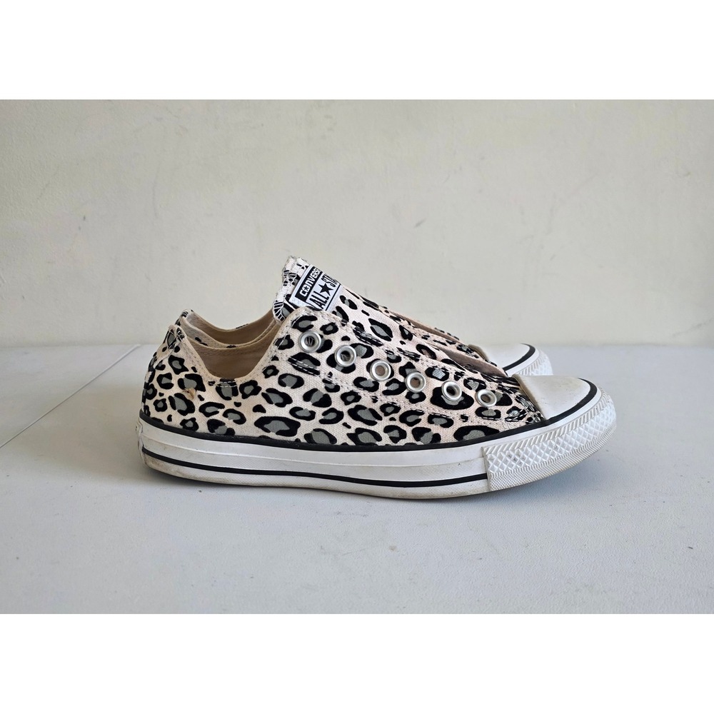Converse Chuck Taylor All Star Leopard Print Low Top Sneakers 146181F Size 8